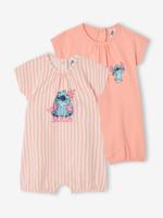 Set van 2 body's babypakje LILO & STITCH perzik
