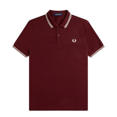 Fred Perry - Twin Tipped Poloshirt - Oxblood/ Ecru