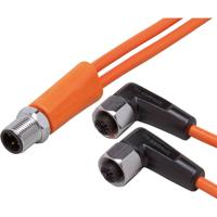 ifm Electronic EVT337 Verbindingskabel Aantal polen (sensoren): 4, 5 Stekker, recht, Bus, haaks 5 m 1 stuk(s)