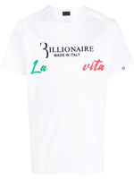 Billionaire t-shirt à logo imprimé - Blanc