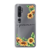 Zonnebloemen: Xiaomi Mi Note 10 Pro Transparant Hoesje