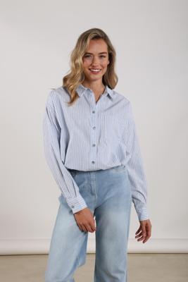 Nukus Ariana Blouse Stripe Nks02149 Blouse 312 Cloudy