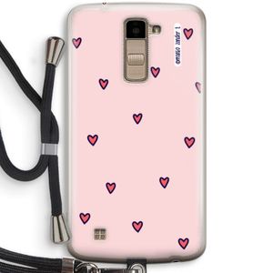 Hartjes: LG K10 (2016) Transparant Hoesje met koord