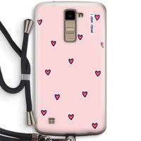 Hartjes: LG K10 (2016) Transparant Hoesje met koord