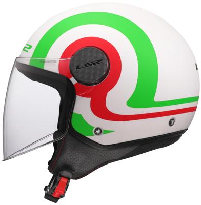 LS2 Helmet of558 sph. lux ii urby wh/green/red l