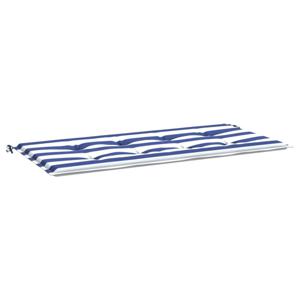 vidaXL Tuinbankkussen gestreept 100x50x3 cm oxford stof wit en blauw