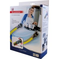 Gasslang aansluitset 1/2" 75cm RVS flex PVC Slang