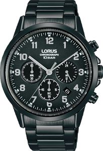 Lorus RT321KX9 Horloge Chronograaf staal-carbon zwart 42 mm