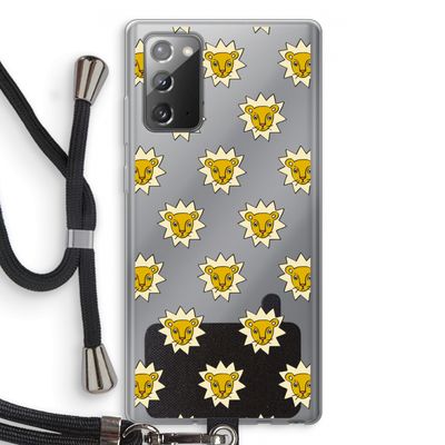 Leeuwenkoppen: Samsung Galaxy Note 20 / Note 20 5G Transparant Hoesje met koord