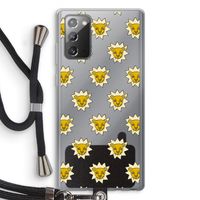 Leeuwenkoppen: Samsung Galaxy Note 20 / Note 20 5G Transparant Hoesje met koord