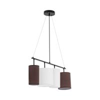 Hanglamp - 4 lichtbronnen - Stoffen kappen