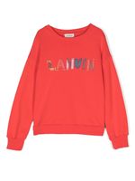 Lanvin Enfant sweat en coton à logo imprimé - Rouge - thumbnail