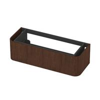 INK - Afgeronde Onderkast Fineer 1 Lade Softclose Tbv Grepen - 1200x450x350 Mm - Shadow Veneer