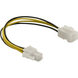 DeLOCK Verlengkabel P4 4 pin male > P4 4 pin female kabel 0,15 meter