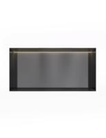 Hotbath &MORE Inbouwnis 30x60x10cm frameless + LED Geborsteld Zwart PVD