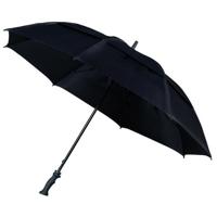 Falcone Extra sterke stormparaplu - zwart - windproof - Dia 130 cm - lengte 96 cm