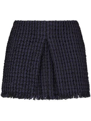 DSQUARED2 minijupe en tweed à bords francs - Bleu