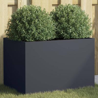 VidaXL Plantenbak 62x40x39 cm staal antracietkleurig