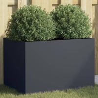 VidaXL Plantenbak 62x40x39 cm staal antracietkleurig