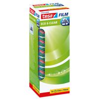 Plakband tesafilm® eco & clear 33mx19mm transparant 8 rollen | 12 stuks