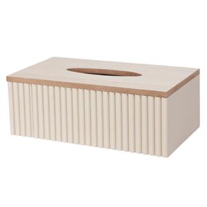 Tissuedoos/tissuebox Athena - naturel - rechthoekig - mdf hout - 23 x 12 x 9 cm