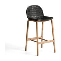 Kave Home Alipa barkruk H75 cm Donkergrijs