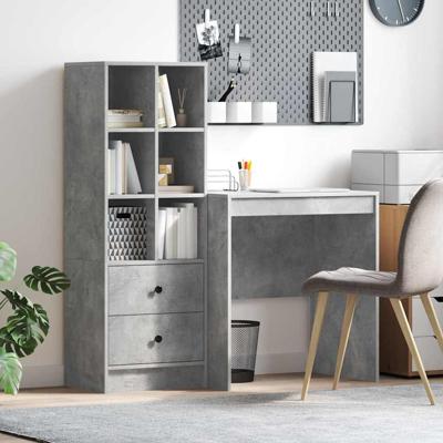 Bureau met lade 2 pcs Beton Grijs