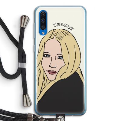 Mary Kate: Samsung Galaxy A50 Transparant Hoesje met koord