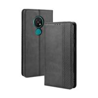 Voor Nokia 7 2/Nokia 6 2 magnetische Buckle retro Crazy Horse textuur horizontale Flip leergeval met houder & kaartsleuven & fotolijstjes (zwart)