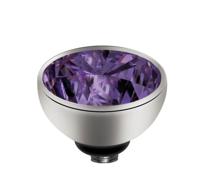 Melano Twisted Basic CZ Steentje Purple | Zilver