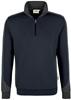 Hakro 476 Zip sweatshirt Contrast MIKRALINAR® - Navy Blue/Anthracite - XS