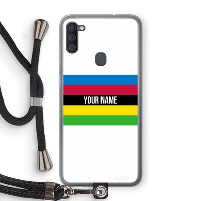 WK Wielrennen: Samsung Galaxy A11 Transparant Hoesje met koord