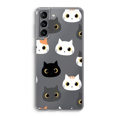 Katten: Samsung Galaxy S21 Transparant Hoesje