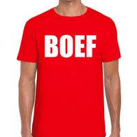 BOEF heren T-shirt rood - thumbnail