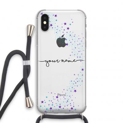 Sterren: iPhone XS Transparant Hoesje met koord