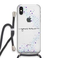 Sterren: iPhone XS Transparant Hoesje met koord