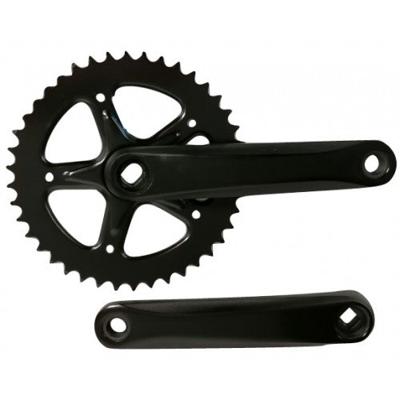 Hzb crankset / kettingwiel aluminium 42t 1/8 + 3/32 170 mm -1 mm zwart