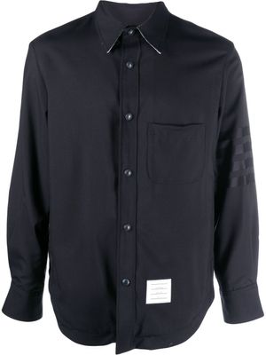 Thom Browne chemise rayée à boutons pression - Bleu