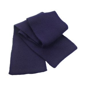 Warme gebreide winter sjaal navy blauw voor volwassenen   -
