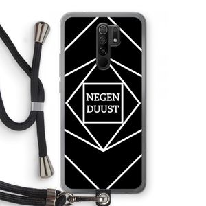 Negenduust geometrisch: Xiaomi Redmi 9 Transparant Hoesje met koord