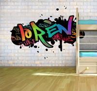 Fotobehang graffiti naam aanpasbaar