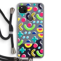 8-bit N°1: Pixel 4a Transparant Hoesje met koord