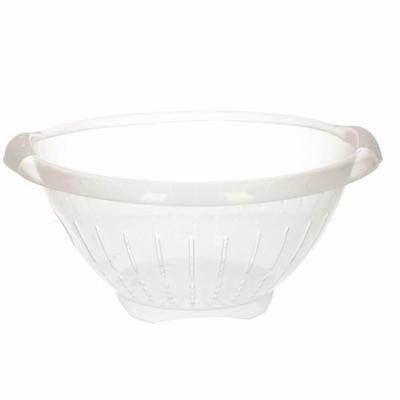 Hega Hogar keuken vergiet - zeef - in het wit - 30 x 14 cm - met rand - kunststof Hega Hogar keuken vergiet - zeef - in het wit - 30 x 14 cm - met rand - kunststof