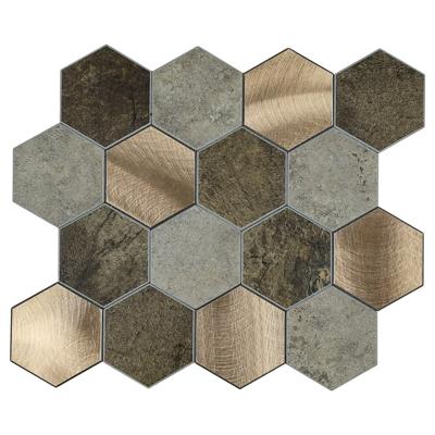 Mozaïek Isodeco Steenstrip Large Zelfklevend 29.0x25.0 cm Koper Isodeco