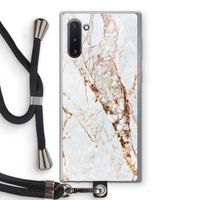 Goud marmer: Samsung Galaxy Note 10 Transparant Hoesje met koord