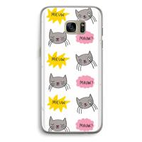 Meow: Samsung Galaxy S7 Edge Transparant Hoesje - thumbnail