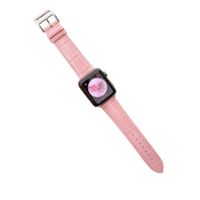 Bandje geschikt voor Apple Watch 38/40MM - Maat L - Horlogebandje - Gespsluiting - Polsband - Kunstleer - Roze