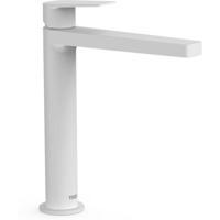 Wastafelkraan Tres Project | Opbouw | Mengkraan | Hoog model | 1-hendel | Rond | Wit mat