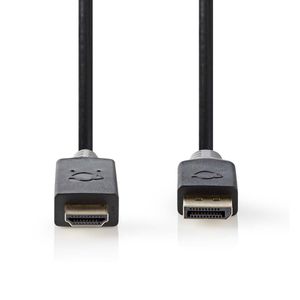 DisplayPort - HDMI-kabel | DisplayPort male - HDMI-connector | 2,0 m | Antraciet [CCBW37100AT20]