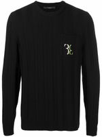 Billionaire pull en laine à logo brodé - Noir